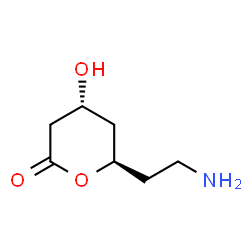 2H-Pyran-2-one, 6-(2-aminoethyl)tetrahydro-4-hydroxy-, (4R,6R)- (9CI) structure