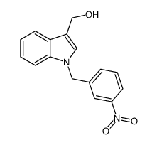 1-[(3-nitrophenyl)methyl]-1H-indole-3-methanol structure