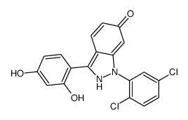 1-(2,5-dichlorophenyl)-3-(2,4-dihydroxyphenyl)-2H-indazol-6-one结构式