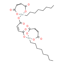 (Z)-2,2'-[(1,4-dioxobut-2-ene-1,4-diyl)bis(oxy)]bis[2-octyl-1,3,2-dioxastannepin-4,7-dione] Structure