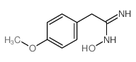 N-hydroxy-2-(4-methoxyphenyl)ethanimidamide结构式