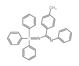 4-methyl-N-phenyl-N-triphenylphosphoranylidene-benzenecarboximidamide结构式