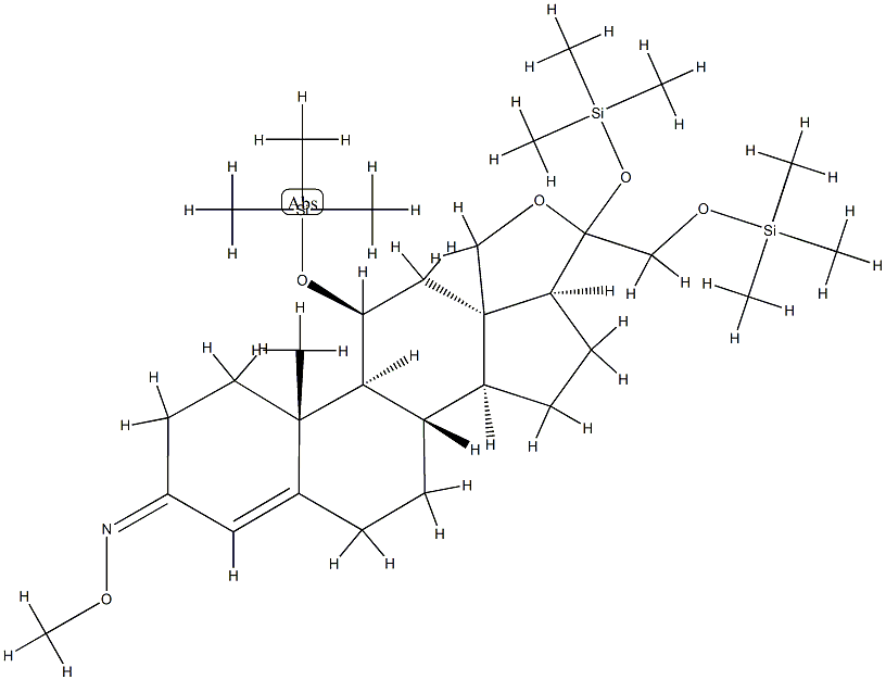 18,20-Epoxy-11β,20,21-tris(trimethylsiloxy)pregn-4-en-3-one O-methyl oxime picture