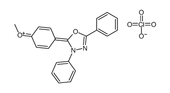 2-(4-methoxyphenyl)-3,5-diphenyl-1,3,4-oxadiazol-3-ium,perchlorate Structure