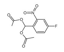 1-(4-Fluoro-2-nitrophenyl)methanediol 1,1-diacetate结构式