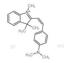 N,N-dimethyl-4-[(E)-2-(1-methyl-3H-indol-2-yl)ethenyl]aniline结构式