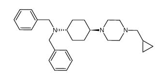 (trans)-N,N-dibenzyl-4-[4-(cyclopropylmethyl)piperazin-1-yl]cyclohexanamine Structure