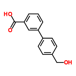 4'-(HYDROXYMETHYL)-[1,1'-BIPHENYL]-3-CARBOXYLIC ACID structure