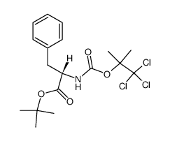 tert-butyl (((1,1,1-trichloro-2-methylpropan-2-yl)oxy)carbonyl)-L-phenylalaninate结构式