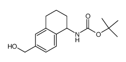 (6-hydroxymethyl-1,2,3,4-tetrahydro-naphthalen-1-yl)-carbamic acid tert-butyl ester结构式