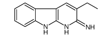 2-Amino-3-ethyl-9H-pyrido(2,3-b)indole structure