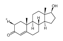 2β-deuterio-17β-hydroxyandrost-4-en-3-one Structure