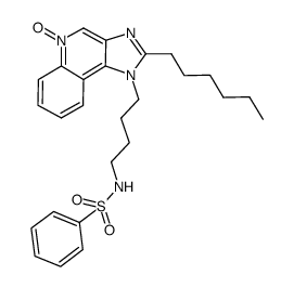 1-{4-[(phenylsulfonyl)-amino]-butyl}-2-hexyl-1H-imidazo[4,5-c]quinolin-5N-oxide Structure
