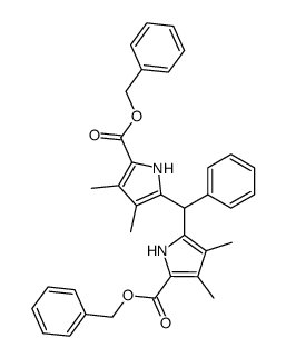 dibenzyl meso-phenyl-3,3',4,4'-tetramethyl-pyrromethane-5,5'-dicarboxylate结构式