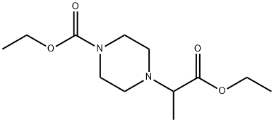 Ethyl 4-(2-ethoxy-1-methyl-2-oxoethyl)piperazine-1-carboxylate Structure