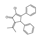 2-chloro-5-isopropylidene-3,4-diphenyl-cyclopent-2-enone结构式