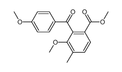 3-methoxy-2-(4-methoxy-benzoyl)-4-methyl-benzoic acid methyl ester结构式