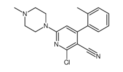 2-chloro-4-(2-methylphenyl)-6-(4-methylpiperazin-1-yl)pyridine-3-carbonitrile结构式