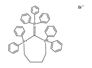 1,1,3,3-Tetraphenyl-2-(triphenylphosphoranyliden)-1,3-diphosphoniacycloheptan-dibromid Structure