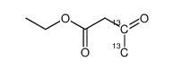 乙酰乙酸乙酯-3,4-13C2结构式