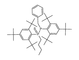 2-benzyl-1-butyl-1,2-bis(2,4,6-tri-tert-butylphenyl)diphosphane 1-sulfide Structure