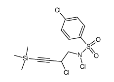 N,4-dichloro-N-(2-chloro-4-(trimethylsilyl)but-3-yn-1-yl)benzenesulfonamide Structure