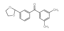 3,5-DIMETHYL-3'-(1,3-DIOXOLAN-2-YL)BENZOPHENONE结构式