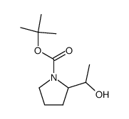 2-(1-hydroxyethyl)pyrrolidine-1-carboxylic acid tert-butyl ester Structure