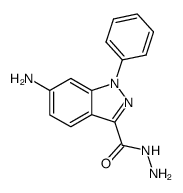 6-amino-1-phenyl-1H-indazole-3-carboxylic acid hydrazide结构式