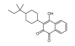 4-hydroxy-3-[4-(2-methylbutan-2-yl)cyclohexyl]naphthalene-1,2-dione结构式