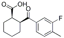 CIS-2-(3-FLUORO-4-METHYLBENZOYL)CYCLOHEXANE-1-CARBOXYLIC ACID structure