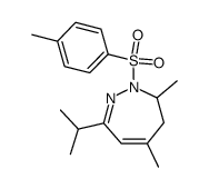 6,7-dihydro-5,7-dimethyl-3-isopropyl-1-tosyl-1,2-diazepine结构式