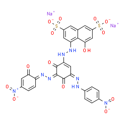 disodium 4-[[2,4-dihydroxy-3-[(2-hydroxy-4-nitrophenyl)azo]-5-[(4-nitrophenyl)azo]phenyl]azo]-5-hydroxynaphthalene-2,7-disulphonate picture