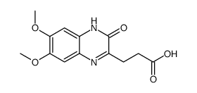 3,4-二氢-6,7-二甲氧基-3-氧代-2-喹喔啉丙酸结构式