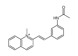 2-(3-acetylamino-styryl)-1-methyl-quinolinium Structure