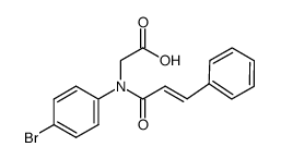 {(4-bromophenyl)-[(E)-(3-phenylacryloyl)]amino}acetic acid Structure