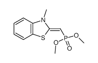 Phosphonic acid, [(3-methyl-2(3H)-benzothiazolylidene)methyl]-, dimethyl ester, (Z)- (9CI)结构式