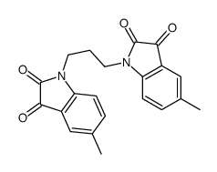 5-methyl-1-[3-(5-methyl-2,3-dioxoindol-1-yl)propyl]indole-2,3-dione Structure