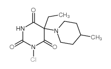 5-ethyl-5-(4-methyl-3,4,5,6-tetrahydro-2H-pyridin-1-yl)-1,3-diazinane-2,4,6-trione chloride structure