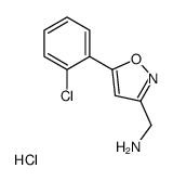 {[5-(2-chlorophenyl)isoxazol-3-yl]methyl}amine hydrochloride Structure