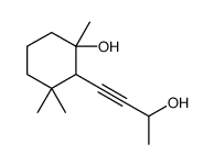 2-(3-hydroxybut-1-ynyl)-1,3,3-trimethylcyclohexan-1-ol结构式