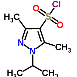 1-Isopropyl-3,5-dimethyl-1H-pyrazole-4-sulfonyl chloride结构式