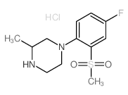 1-[4-Fluoro-2-(methylsulfonyl)phenyl]-3-methylpiperazine hydrochloride Structure