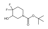 tert-butyl 4,4-difluoro-3-hydroxypiperidine-1-carboxylate structure