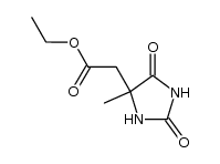 ethyl (4-methyl-2,5-dioxoimidazolidin-4-yl)acetate结构式