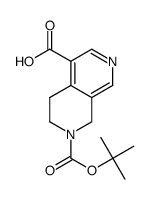 7-(叔-丁氧羰基)-5,6,7,8-四氢-2,7-萘啶-4-羧酸结构式