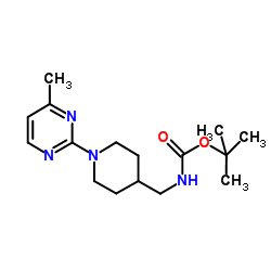 2-Methyl-2-propanyl {[1-(4-methyl-2-pyrimidinyl)-4-piperidinyl]methyl}carbamate Structure