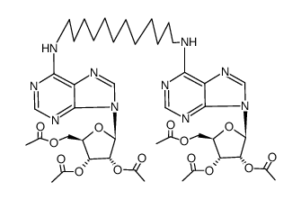 di-(2',3',5'-tri-O-acetyladenosin-N6-yl)dodecane结构式