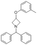 1-(DIPHENYLMETHYL)-3-(3-METHYLPHENOXY)-AZETIDINE结构式