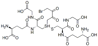 S-(4-bromo-2,3-dioxobutyl)glutathione structure